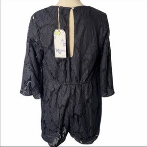 Show Me Your Mumu black lace romper NWT